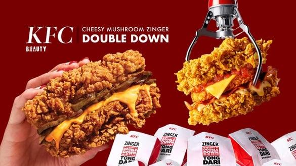 肉控开吃肯德基!肯德基推没有面包“莎莎咔啦肉霸堡”,双层咔啦鸡腿排加薯饼超嗨必吃