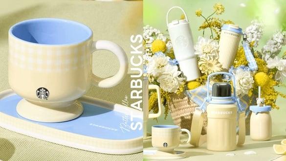 星巴克“奶油黄系列星杯”新登场！2025最新马克杯碟组、小熊吸管杯、奶油杯可爱必收