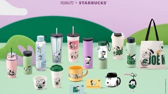 星巴克史努比联名中国台湾开卖!星巴克史努比联名12款史努比杯子、提袋还有史努比联名饮料