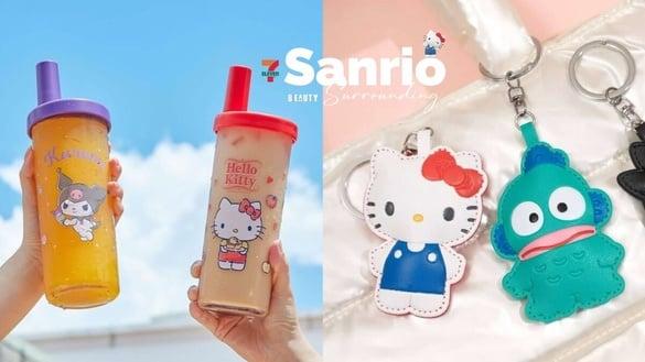 7-11“三丽鸥周边”可爱登场!三丽鸥皮革钥匙圈8款、KITTY大象杯、人鱼汉顿泳装玩偶