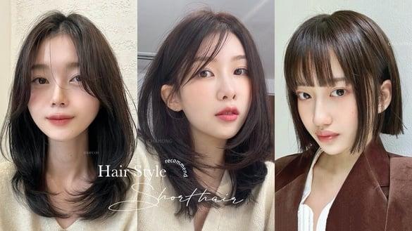 韩系短发、中短发浏海搭配范本！不同脸型修饰短发浏海推荐，高颧骨、圆脸锁死这款