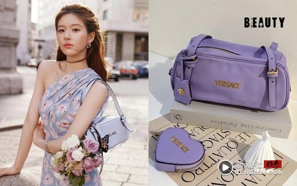 赵露思同款精品包：VERSACE Tag Bowling 肩背包（NT$39,000)