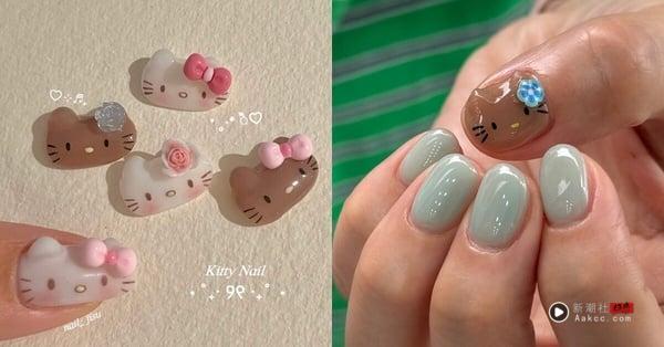 IG 爆红 “Hello Kitty 美甲范本”整理：立体猫耳朵超可爱、晒黑Kitty指定率最高！ 最新 图1张
