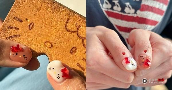 IG 爆红 “Hello Kitty 美甲范本”整理：立体猫耳朵超可爱、晒黑Kitty指定率最高！ 最新 图7张