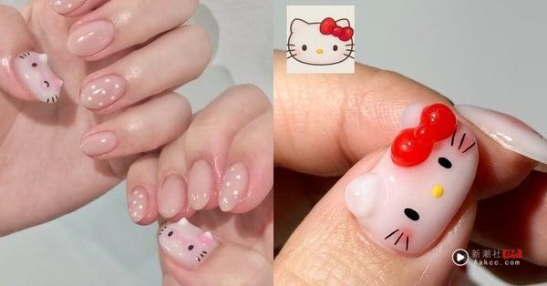 IG 爆红 “Hello Kitty 美甲范本”整理：立体猫耳朵超可爱、晒黑Kitty指定率最高！ 最新 图8张