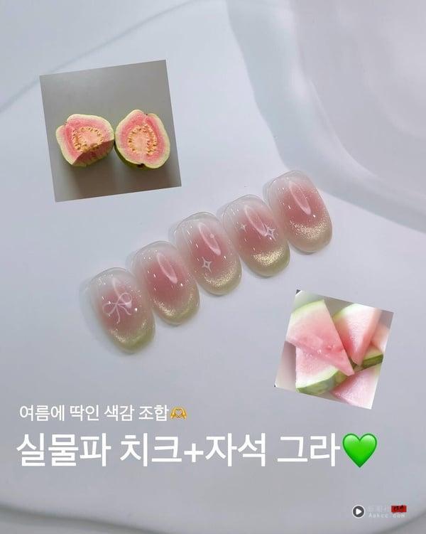 2025夏日“水果美甲范本”整理：韩国爆火果皮系美甲超逼真、气异果和樱桃指定率高！ 最新 图8张