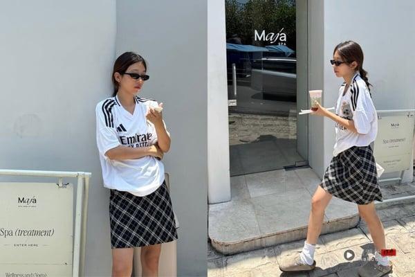 韩国穿搭博主“夏天穿搭”范本！运动混搭、层次感叠穿一次看，清爽百搭又显瘦！ 时尚 图8张