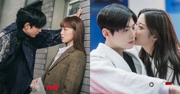 韩剧《流星》与《女神降临》中的暧昧瞬间，男女主角在友达以上、恋人未满的阶段，适合用土味情话试探心意