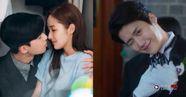 韩剧《金秘书为何那样》与《苦尽柑来遇见你》剧照，男女主角的甜蜜互动，示意土味情话能拉近彼此距离。