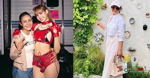 BLACKPINK Lisa妈妈比女儿还懂晒！私下精品行头超狂，拎500万爱马仕、还是Labubu藏家 时尚 图1张