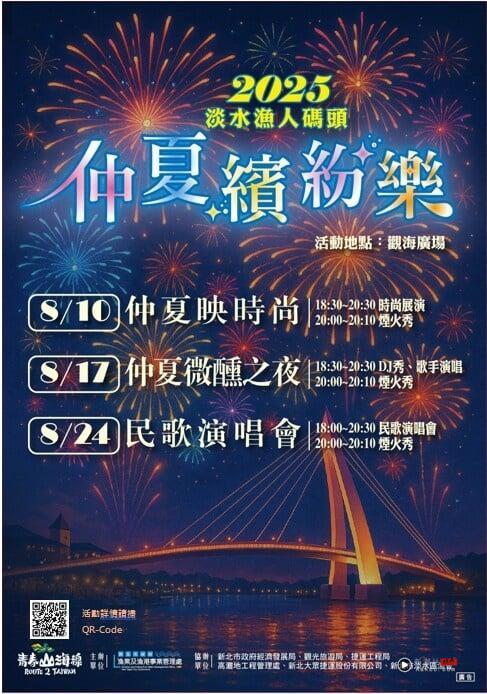 【2025淡水渔人码头烟火】时间、地点、交通资讯，最佳烟火观赏点一次看 最新 图2张
