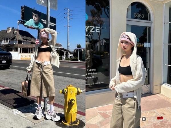 “Jorts短裤”怎么搭？韩星示范5套穿搭思路，选对比例最重要！ 时尚 图5张