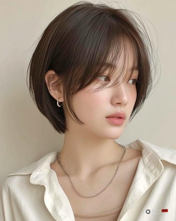 耳上短发女造型7：韩系耳上短发