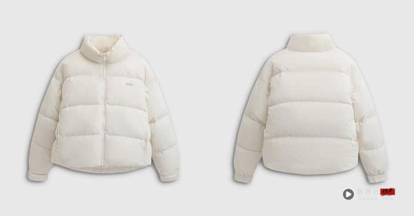 平价羽绒外套推荐3：GAPLogo印花短版立领羽绒外套