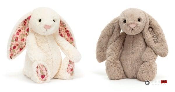 Jellycat最受欢迎的角色Bashful Bunny经典兔兔，米白色的绒毛与长长的耳朵是其特征