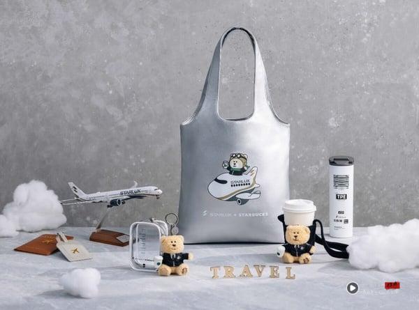 “星宇航空Ｘ星巴克”双星联名！Bearista熊变机长、机上餐车收纳盒、登机证马克杯必收