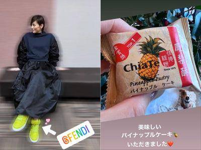 米仓凉子爱吃中国台湾凤梨酥　魔鬼身材竟穿高跟鞋练出来