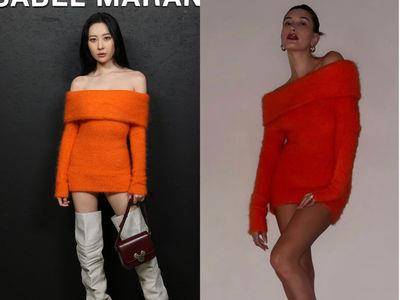 小贾辣妻私服“超短毛衣”撞衫宣美！　露直角肩＋逆天长腿比美