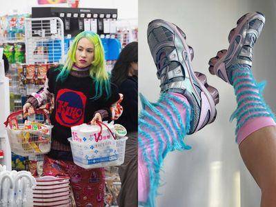 说・流行／水原希子超狂绿发演绎最Y2K的联名　脚下怪得可爱球鞋被抢翻