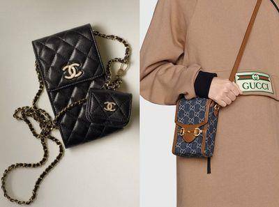 “精品手机包”真的太实用！Gucci复古老花超生火、CHANEL还附耳机壳