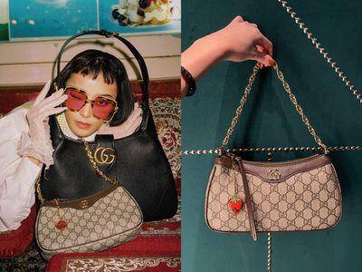 包・开箱／GUCCI“草莓包”IG上红起来！　逼真草莓吊饰可爱爆棚