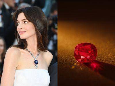 安海瑟薇也爱巨无霸宝石　Diamond Bank展出122克拉蓝宝、天价3.4亿红宝