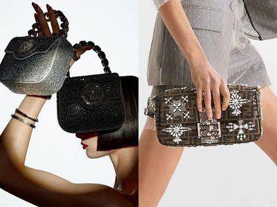 Versace美杜莎、Fendi法棍镶满水钻好奢华　年末派对秒变全场焦点