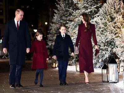 凯特王妃狠狠打脸梅根 红大衣与女儿配成亲子装画面太美