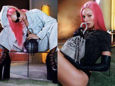 凯特摩丝一头粉红长发出镜时尚大片　完美重现23年前秀场造型　