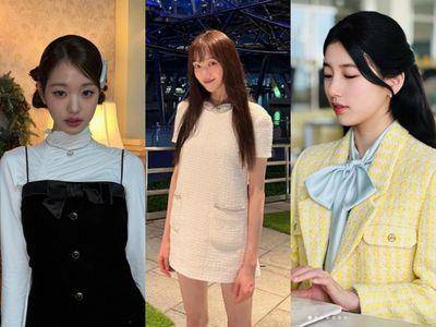 张员瑛、秀智穿搭掀起“名媛千金风”　毛呢材质、西装版型穿起来俐落又娇贵