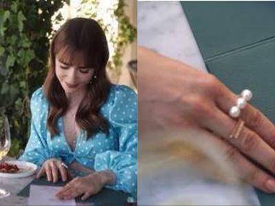 莉莉柯林斯根本“戒指控”　珍珠、卡地亚饰钉戒全列心头好