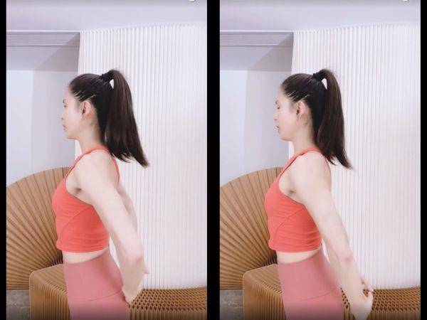 “最美小龙女”李若彤曝私房4招动作，改善驼背养成好体态 最新资讯 图7张