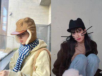 秀智的帽子可爱到令人想跟着入手！保暖飞狗帽、猫耳棒球帽萌翻