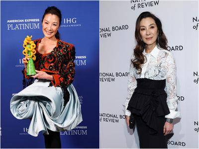 60岁杨紫琼国际红毯放送高衣Q！　搞怪花苞裙、透视礼服全难不倒