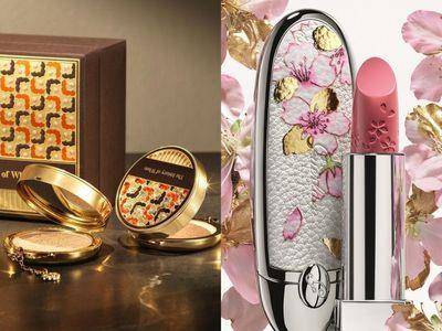 试・开箱／粉饼里有黄金、琥珀粉末超奢华！樱花唇膏封存日本花瓣雨够梦幻