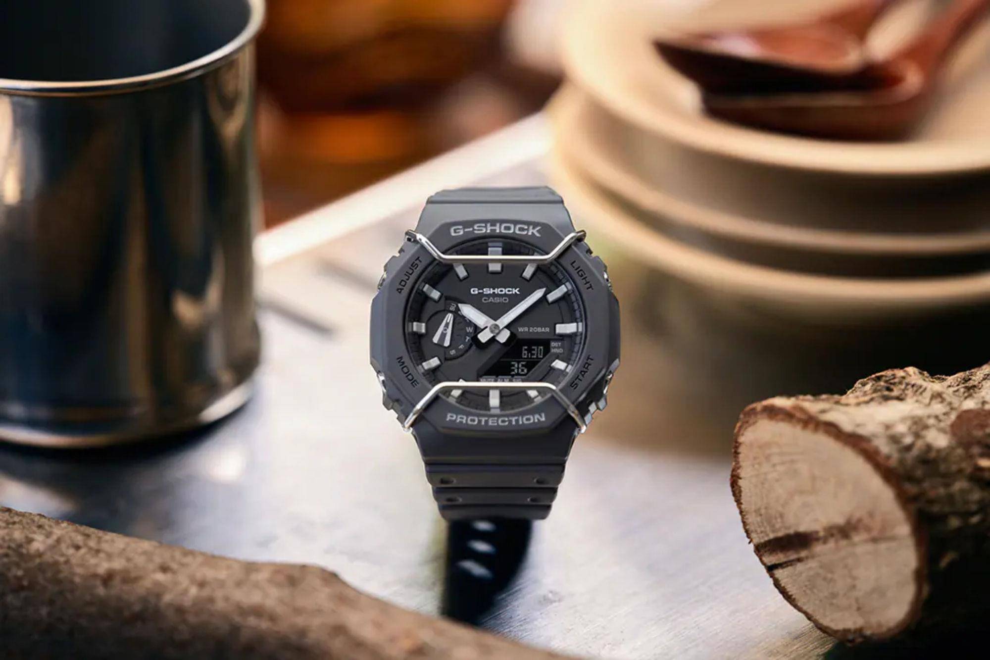 G-SHOCK加装“防撞杆”　大地色系强悍表绝配户外运动造型 最新资讯 图4张