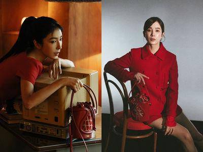 杨谨华、温贞菱示范“Rosso 红”过节穿搭！拎上V标志印花包飘仙气
