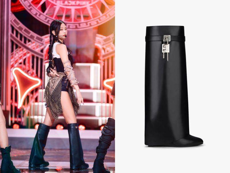 超修饰“宽筒长靴”一秒拉长腿部比例　Jennie同款下雨天穿出门好时髦 时尚穿搭 图1张