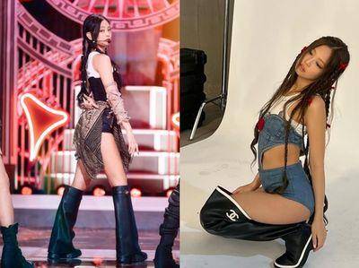 超修饰“宽筒长靴”一秒拉长腿部比例　Jennie同款下雨天穿出门好时髦