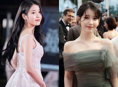 IU幸福ing！6套红毯造型搭配珠宝最优雅　偏爱V形钻石项炼、吊坠耳环