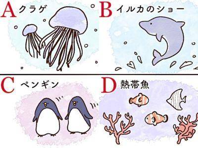 日网超夯心理测验“水族馆先看哪个动物” 秒揭爱情观和渴望