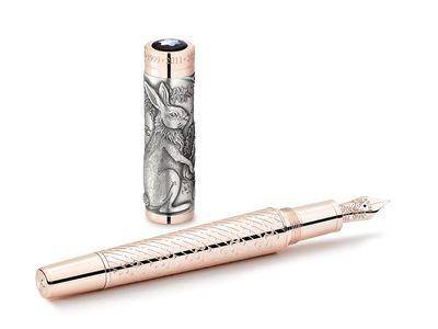 兔子与代表财富的萝卜跃上万宝龙钢笔　镌刻桂树象征事业成功