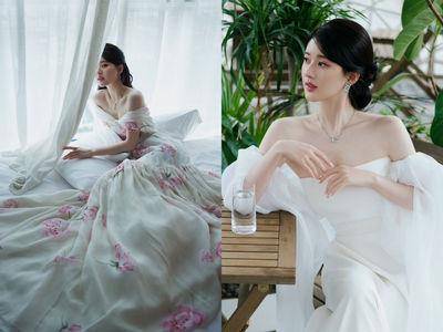 赵露思“5套经典礼服”造型！VERA WANG白纱好仙、印花裙甜成人间水蜜桃