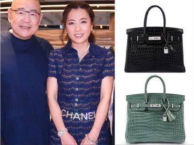 香港前女首富整面爱马仕橘盒墙　老公挑77款逾6000万包做公益