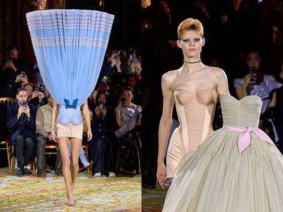 说・流行／模特看得到路吗？Viktor ＆ Rolf“礼服不穿好”颠覆高订文化