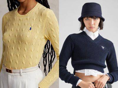冬天必备Logo毛衣！POLO小马是经典学院风、短版PRADA随便穿都时尚