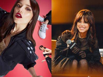 《星期三》珍娜奥特嘉化身运动女孩！　黑暗魅力掀“条纹套装风潮”