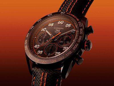 TAG Heuer联手保时捷帅一波　橘黑配色秀飙速感