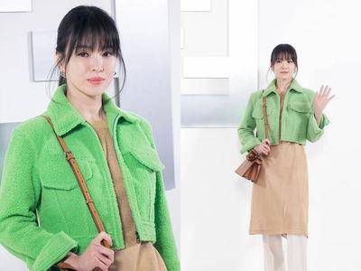 “文同珢”还没回归，宋慧乔顶齐浏海甜美现身！人间FENDI超逆龄