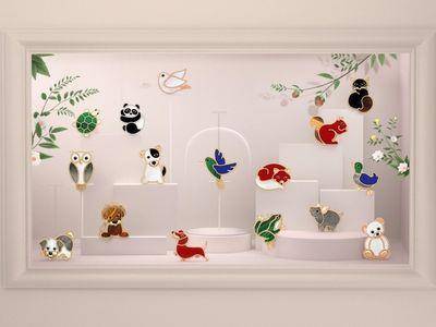 亮・珠宝／梵克雅宝动物胸针Q爆　泰迪熊歪头萌样惹人爱　